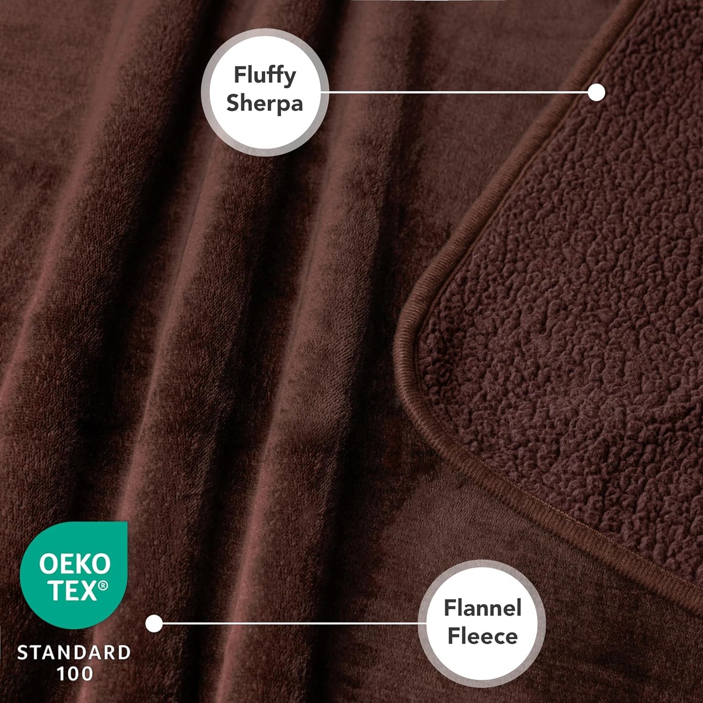 PetAmi Waterproof Dog Blanket for Extra Large Dogs, Pee Proof Pet Blanket for Bed Couch, Reversible Water Proof Blanket for Puppy Indoor Cat, Soft Dog Crate Cover Washable, Queen 90x90 Brown