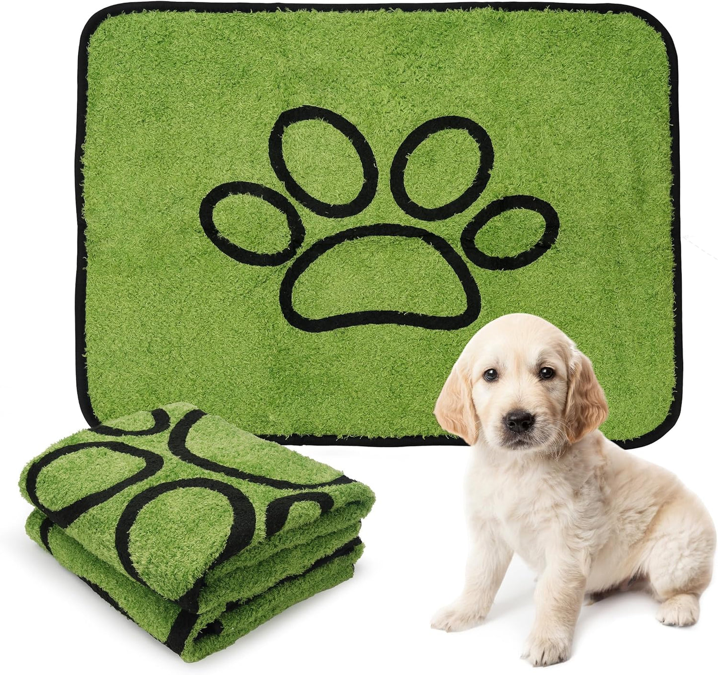 PatiencET Washable Pee Pads for Dogs, 18"x 24" Super Absorbent Reusable Puppy Pads for Pet Training, Housebreaking and Incontinence, 2 Pack Puppy Potty Pads with Leakproof Non-Slip Bottom