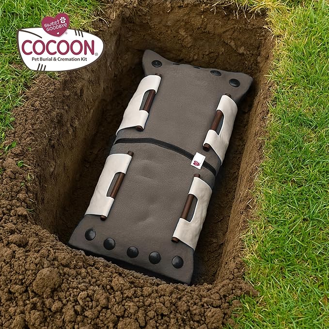 Cocoon® - Eco-Friendly Pet Burial & Cremation Ceremony Kit (Premium Wool) - Casket for Dogs and Cats (Choose Size & Color) (XL, Natural)