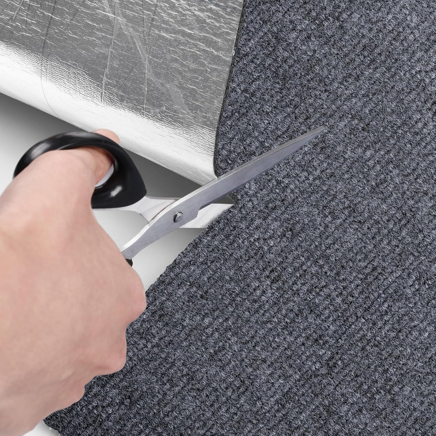 ICOOP Couch Protector from Cat Claws 15.8"×80" Dark Gray Cat Scratching Mat Self-Adhesive Couch Corner Protectors for Cats Trimmable Furniture Protectors from Cats Scratch Pad Scratcher Rug for Wall