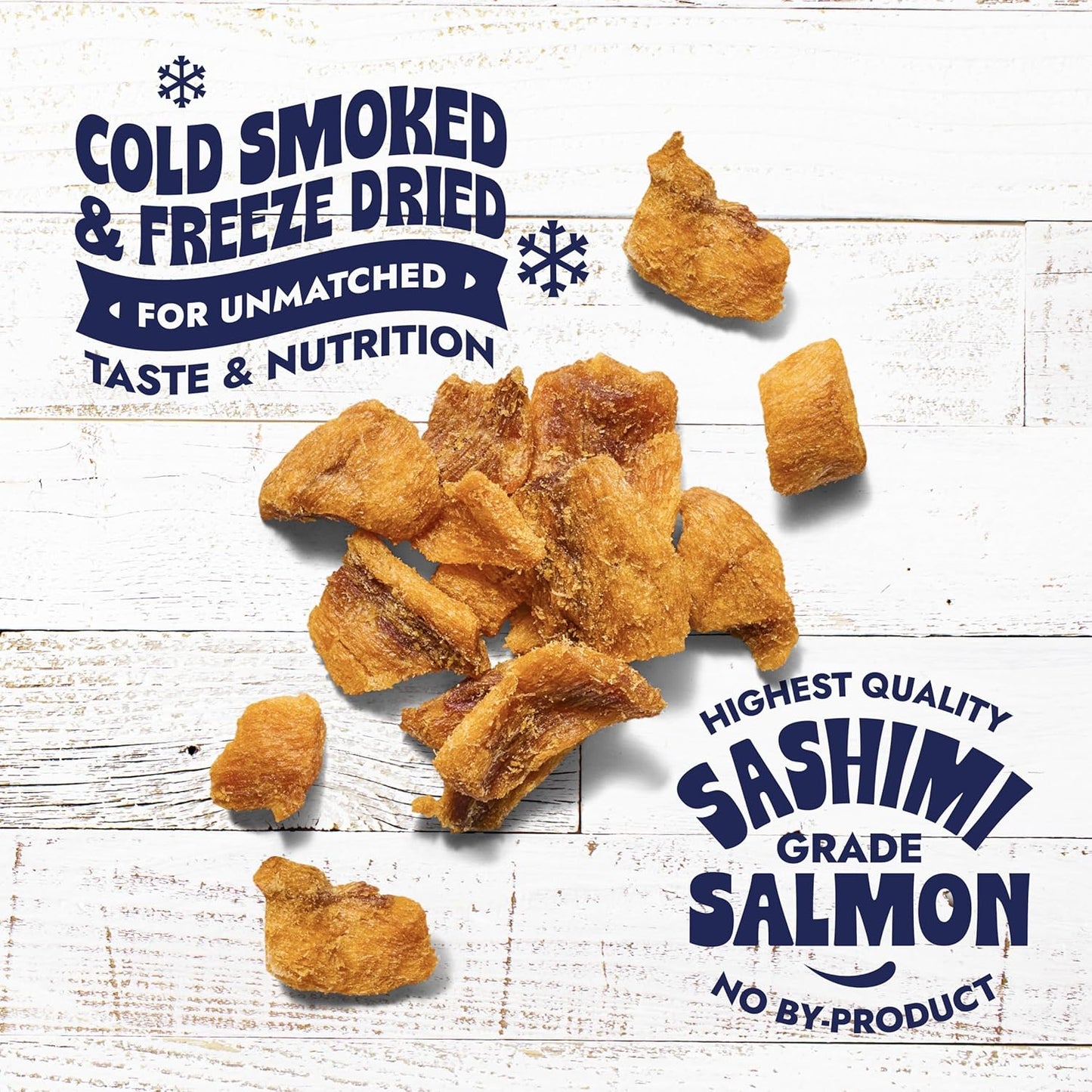 Finfare Freeze Dried Salmon Nuggets, Grain Free Salmon Cat Treats, High Protein & Omega-3s to Support Skin, Coat & Wellness, Crafted in USA, 1.3oz