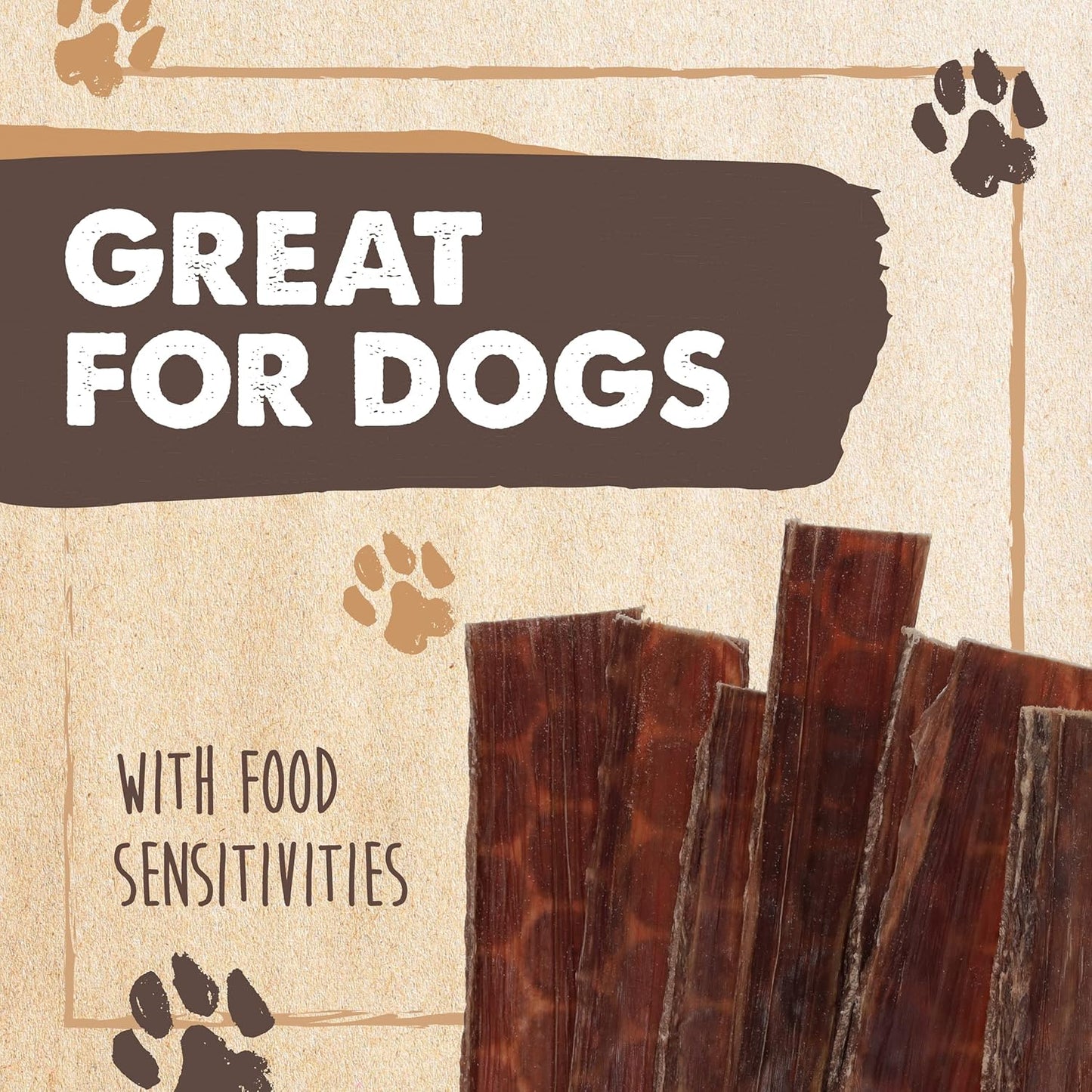 Mighty Paw Naturals Beef Gullet Jerky for Dogs | 100% Natural Beef Gullet Sticks for Small, Medium and Large Breeds. Natural Treat for Large Pets, and Puppies. Dried Dog Treats 14 oz