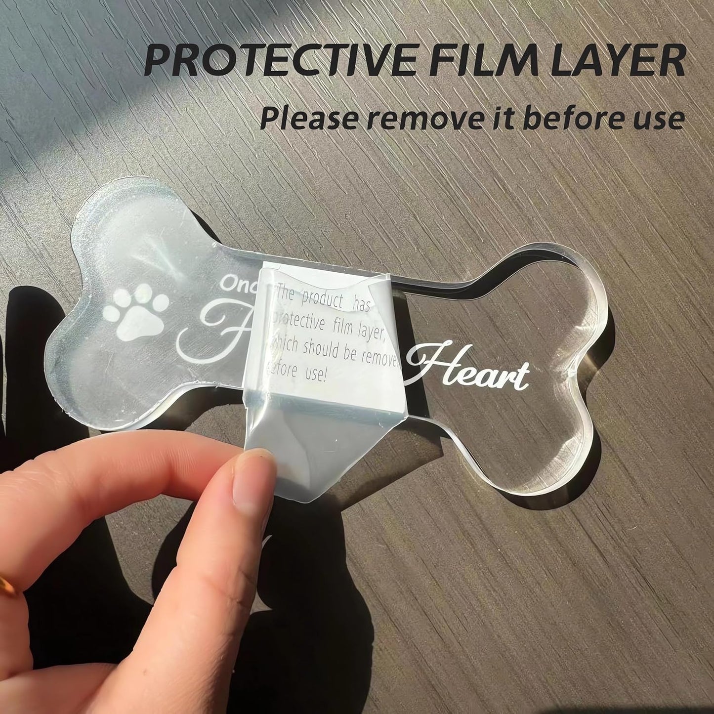 Cynlsum Pet Memorial Ornament Remembrance Gifts Loss of Dog Cat Sympathy Gift Crystal Bone Shape Decor Ornament for Dogs Puppy Keepsake