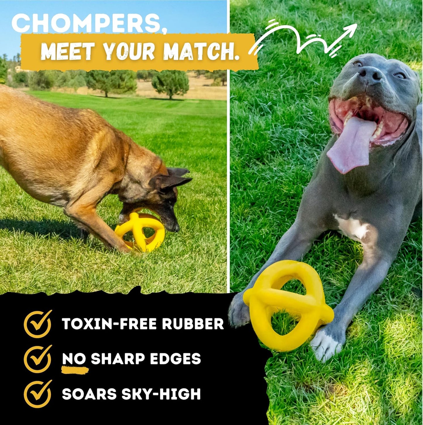 Indestructible Giant XL Dog Ball - Lifetime Replacement - Durable Toy for Aggressive Chewers - Safe, Non-Toxic Natural Rubber - Chew, Tug & Fetch - Tough, Heavy Duty - Large Breed, Massive 8”