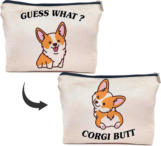 IWXYI Corgi Dog Make up Bag,Corgi Gifts For Corgi Lovers,Cute Corgi Make up Bag,Corgi Gifts