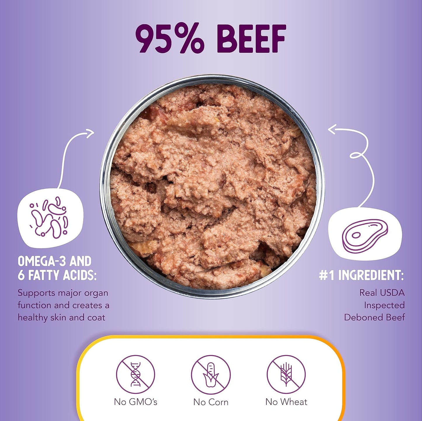 Health Extension 95% Beef Entrée Wet Dog Food Grain-Free, 5.5 oz – Protein-Rich Recipe, Hydration Support, Ideal for Sensitive Stomachs (Case of 24 Cans)