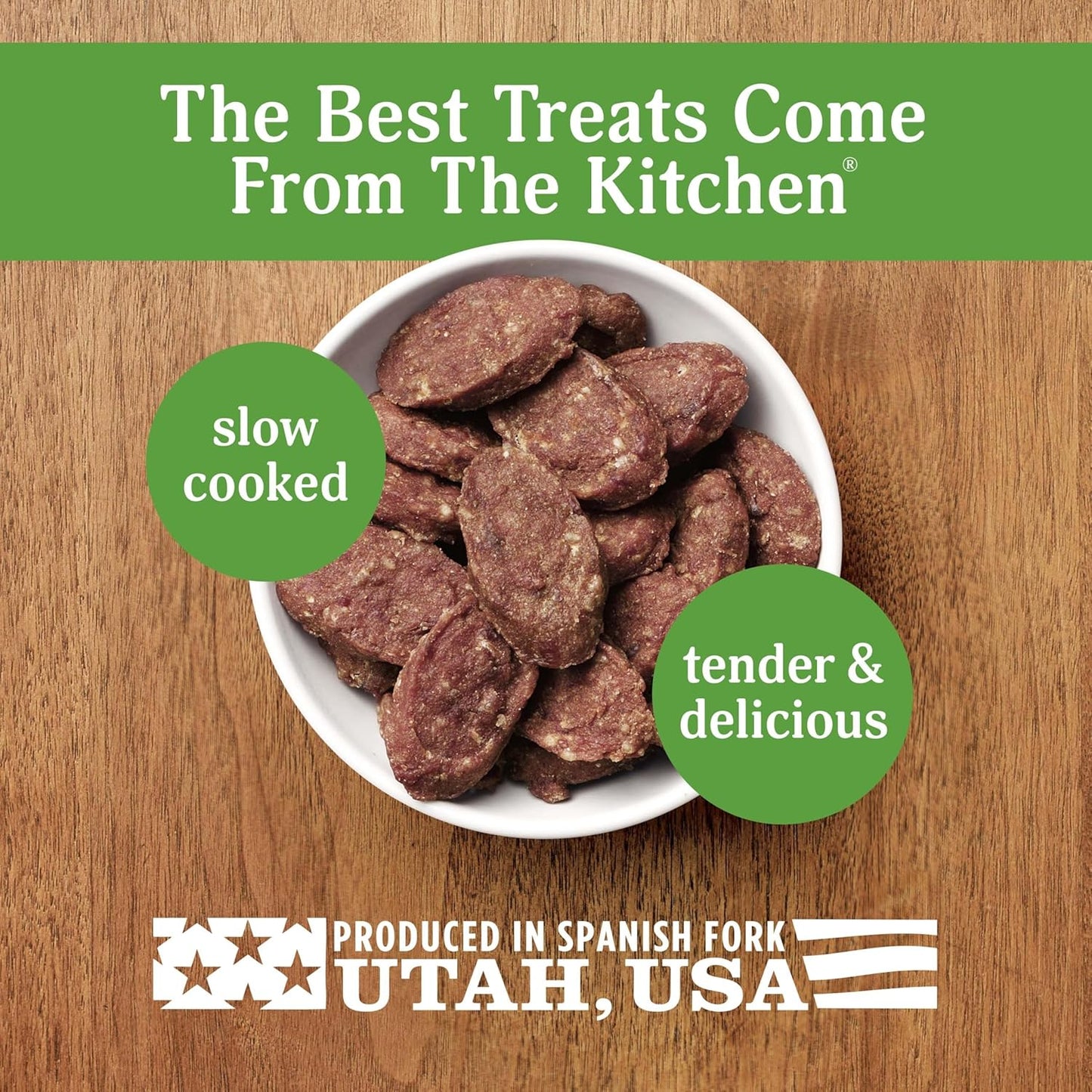 Milo's Kitchen Homestyle Dog Treats, Beef Sausage Slices, 10 Ounce, High Protein, No Artificial Flavors
