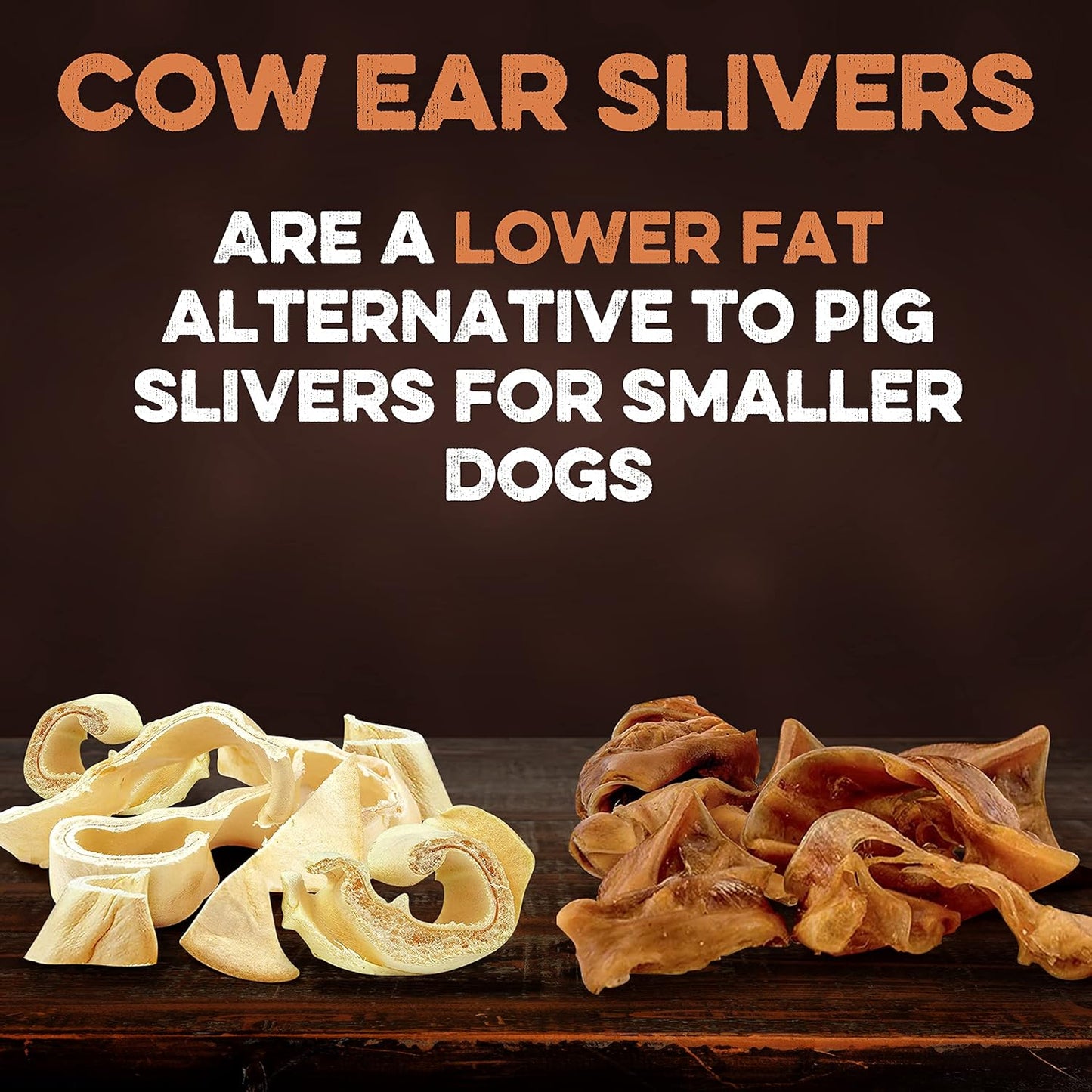 Cow Ears for Dogs – Thick Cut, Grass-Fed Angus Beef, All-Natural No-Rawhide Dog Treat Alternative
