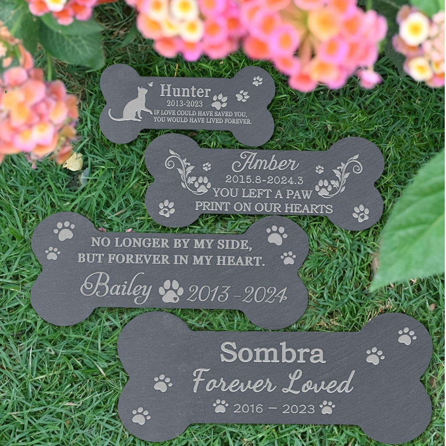 Pet Memorial Gift, Pet Memorial Stone, Dog Memorial Gifts for Loss of Dog, Pet Loss Sympathy Gift, Pet Remembrance Gifts, in Memory of Dog Cat - Forever Loved Bone