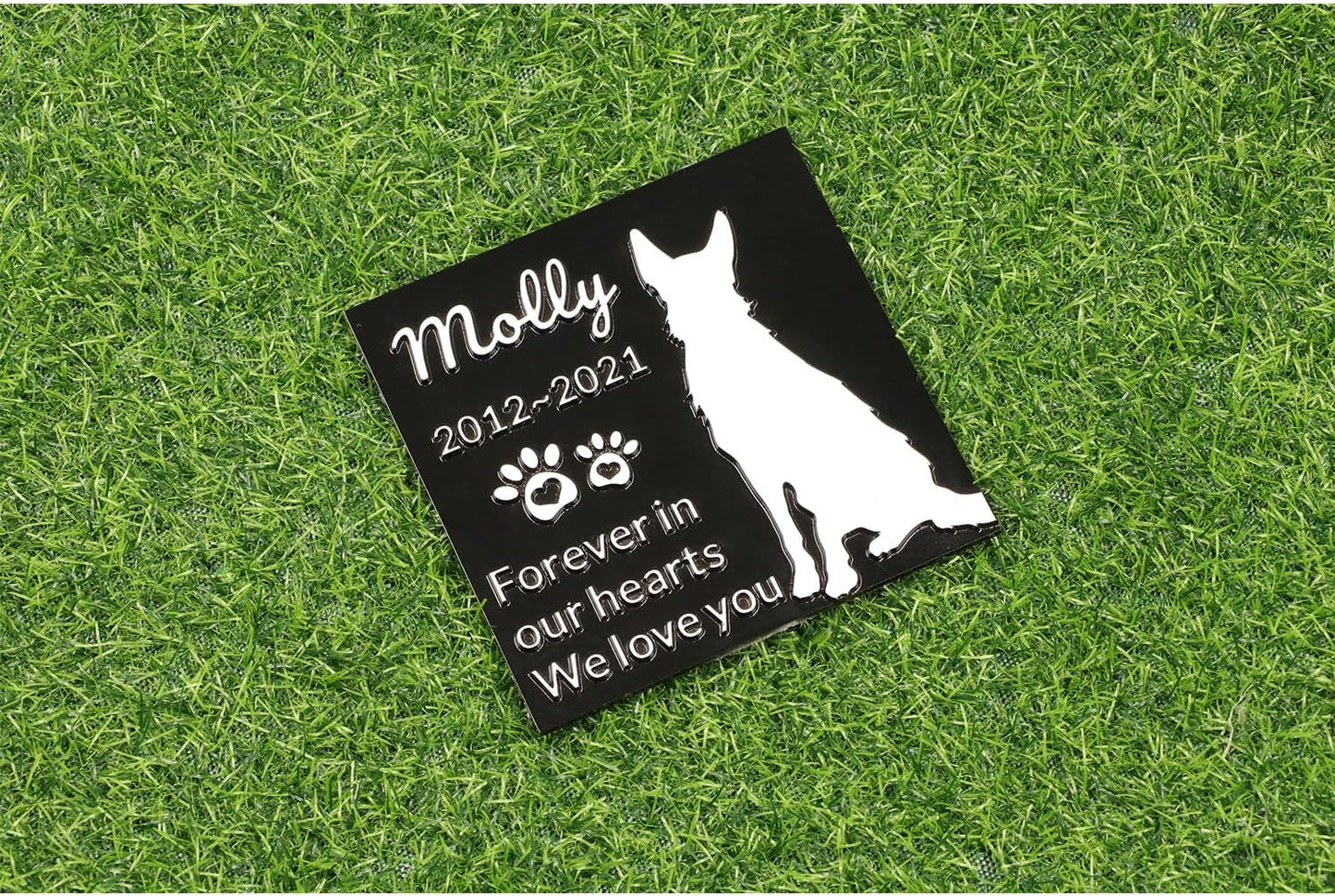 Pet Memorial Stone Cat Dog Pet Memorial Personalized Pet Grave Markers Customized Pet Grave Markers with Pet Name are a Sympathy Gift for The Loss of a Pet (Acrylic)