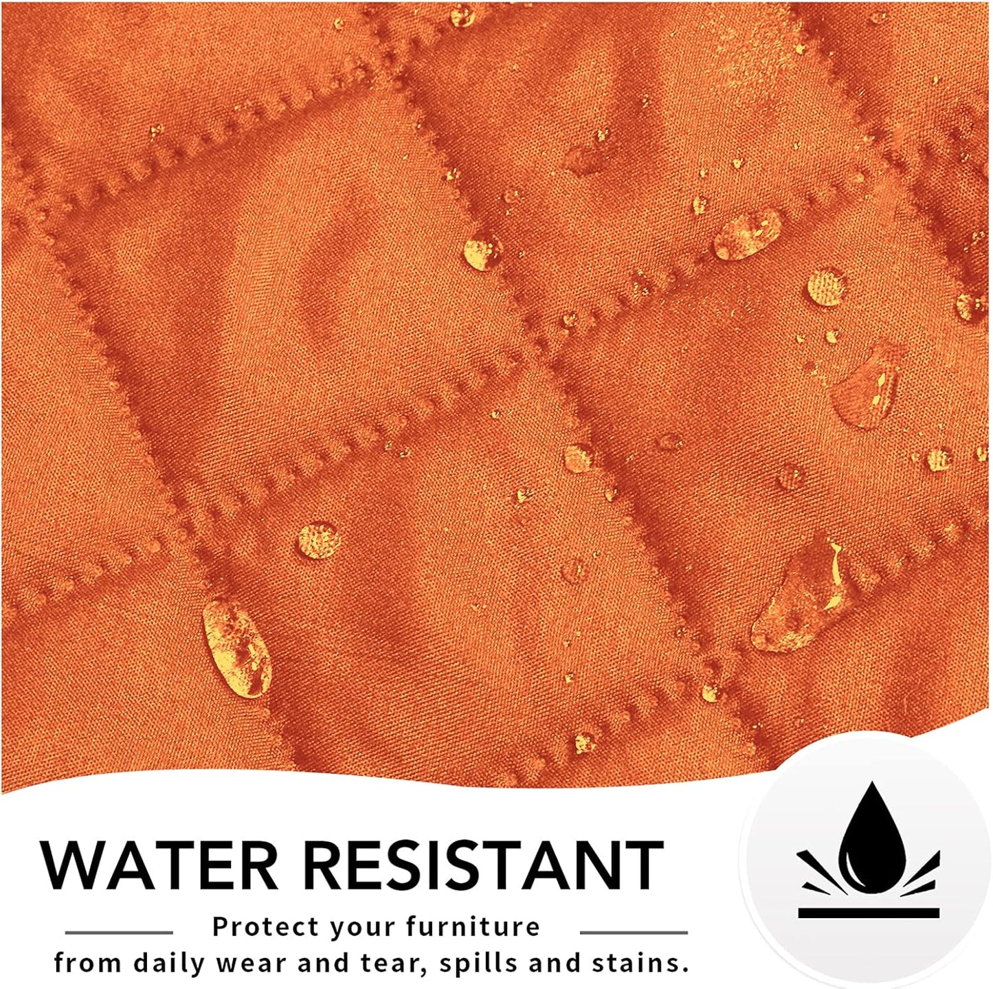 Easy-Going Oversized Recliner Chair Slipcover Reversible Sofa Cover Water Resistant Couch Cover Furniture Protector with Elastic Straps for Pets Dog (Oversized Recliner, Orange/Black)