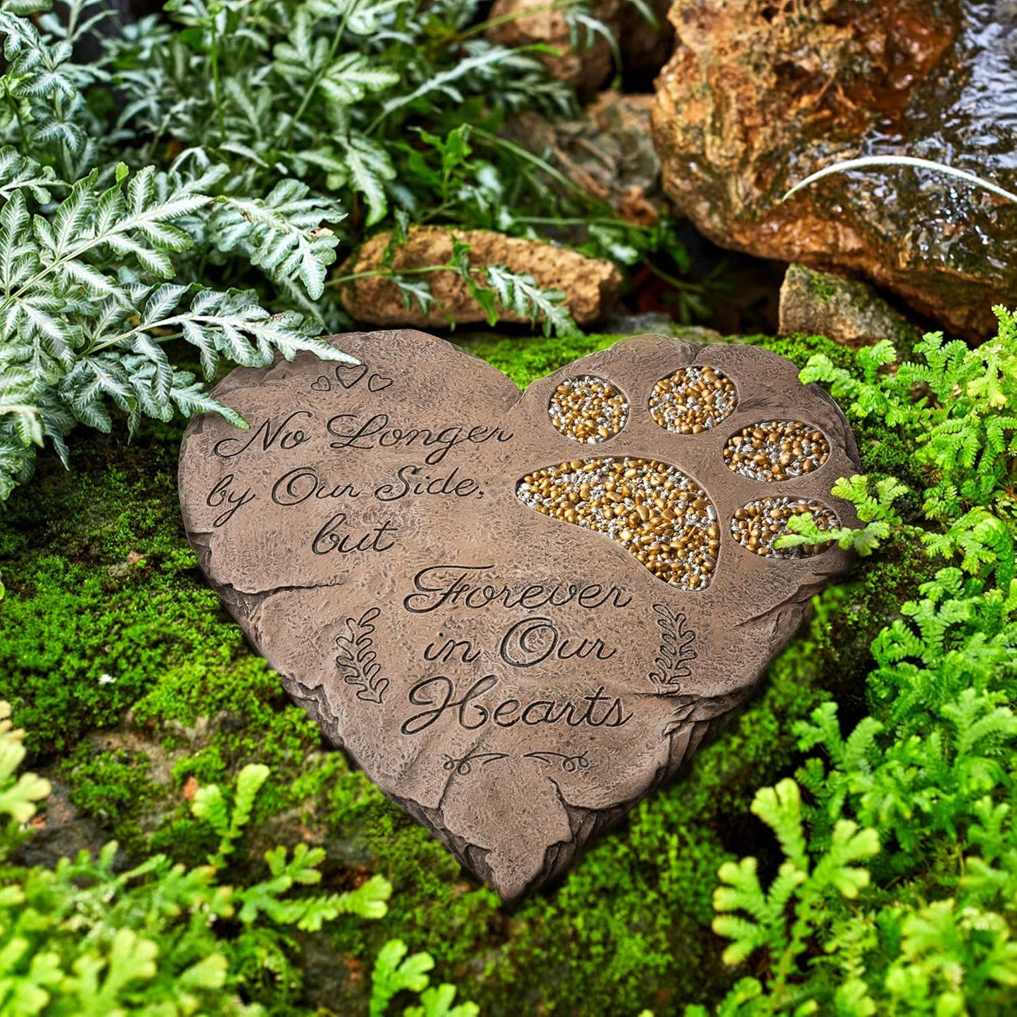 Dog Memorial Gifts for Loss of Dog Sympathy Gift - Rainbow Bridge Dog Memorial Stone for Remembrance Dog Passing Away Sympathy Gifts - Thoughtful Pet Loss Gifts - Brown