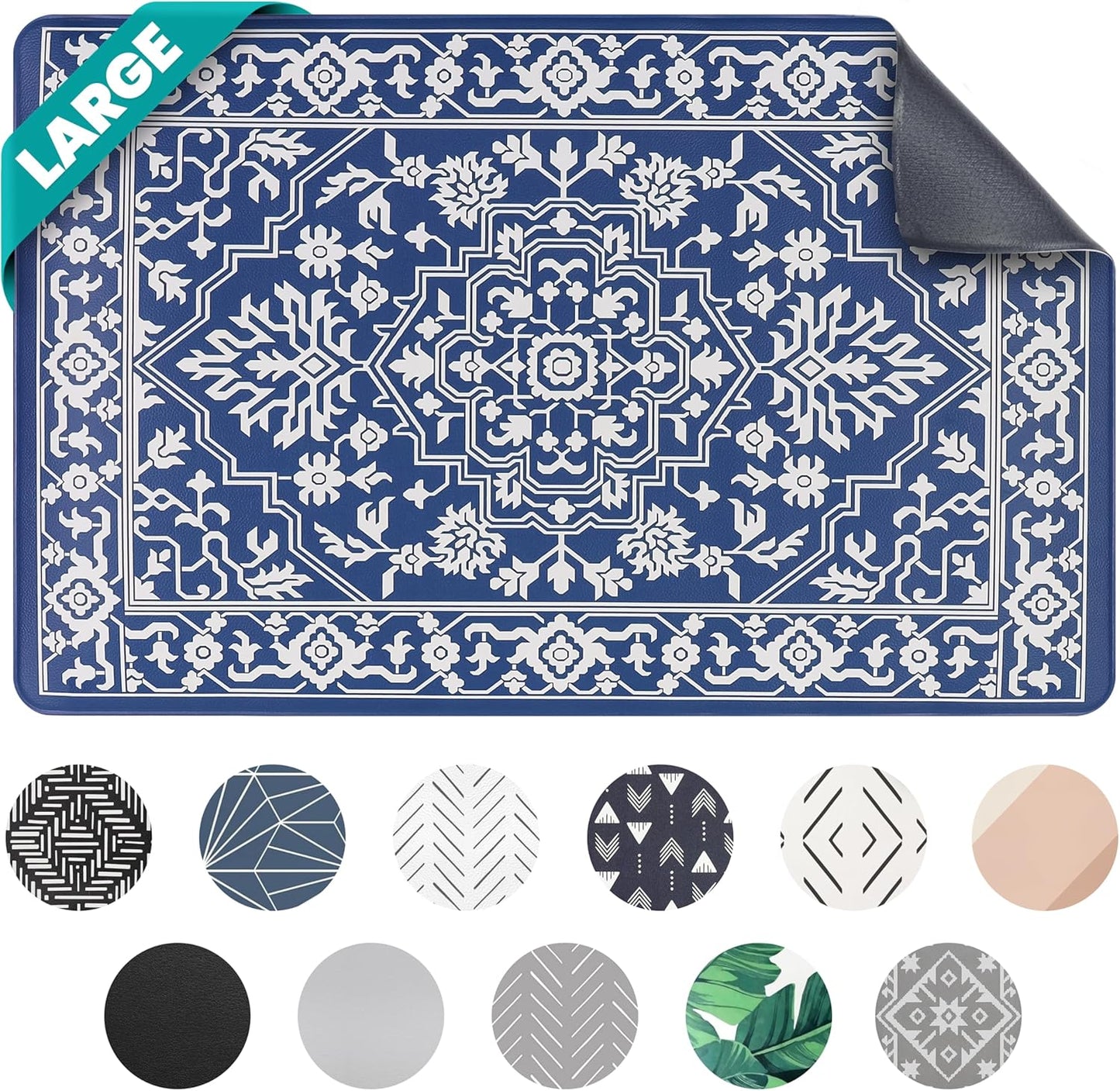 NALALAS Large Dog Mat for Food and Water, Cat Feeding Mat | Large Waterproof Dog Bowl Mat | Non-Slip Pet Food Mat for Floors | Pet Mats for Food and Water | Easy to Clean