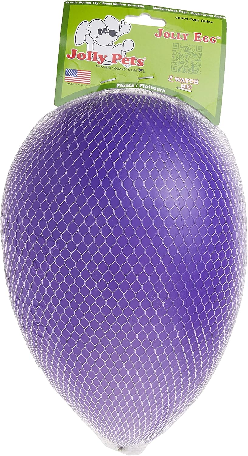 Jolly Pets Jolly Egg Dog Toy, 12 Inches/Large, Purple