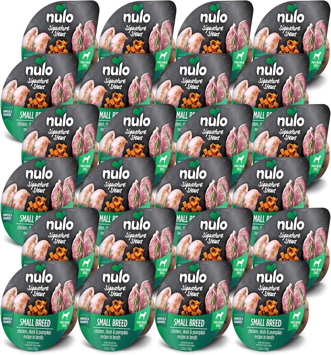 Nulo Small Breed Dog Signature Stew Chicken, Duck, & Pumpkin in Broth, 24 x 2.8 oz Cup
