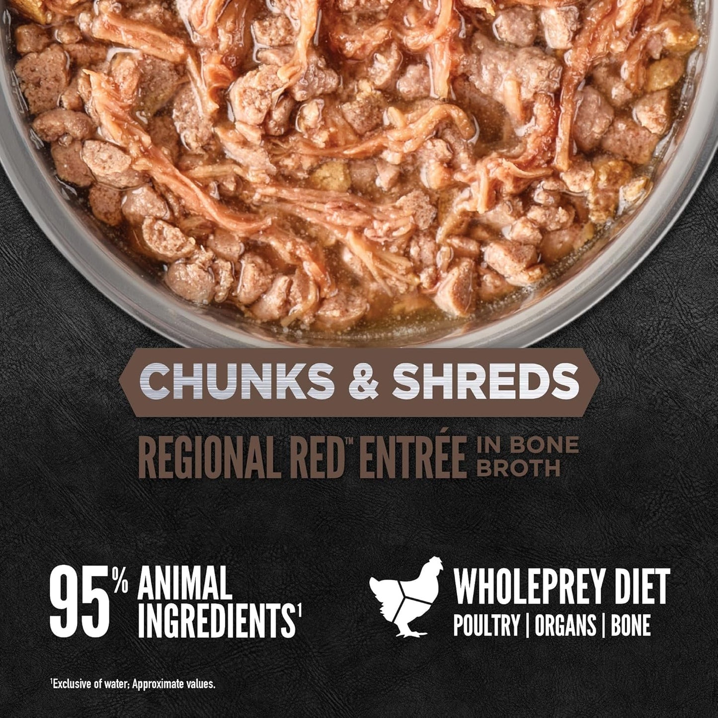 ORIJEN Chunks & Shreds Wet Cat Food Regional Red Entrée 3oz Cans (12 Count)