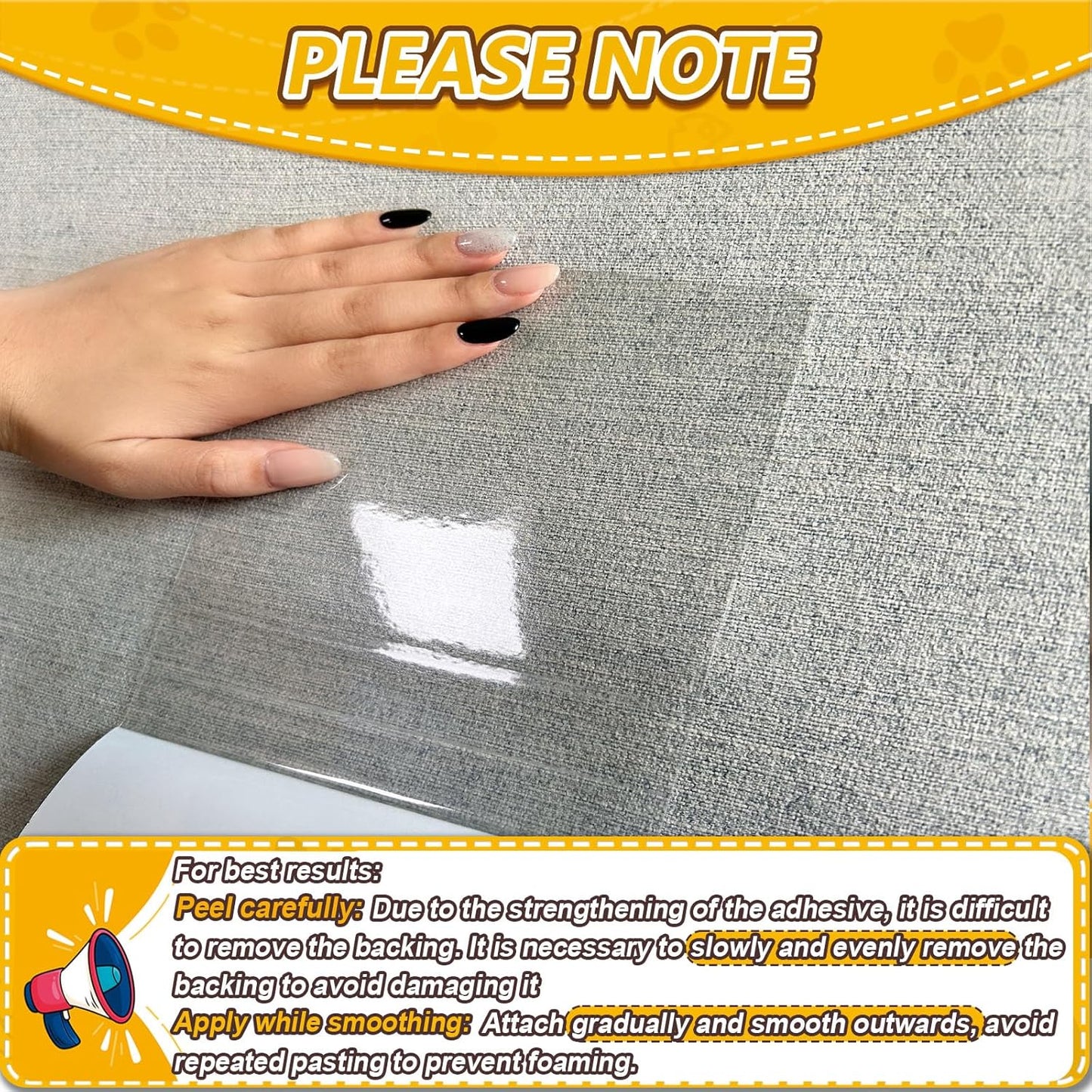 Anti Cat Scratch Furniture Protector, 12 Pcs Self-Adhesive Couch Protector for Cat Claws, Heavy Duty Couch Cover Furniture Protectors from Cats Scratching Tape for Sofa, Corner, Door, Chair