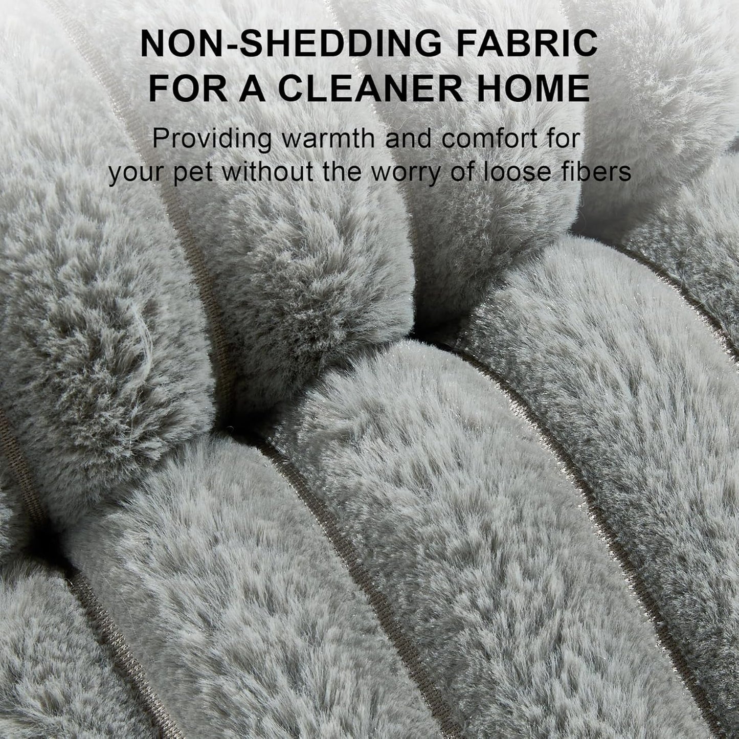 Cat Bed Kitten Bed, Washable Round Cat Beds for Indoor Cats, Super Soft Plush Faux Fur Pet Bed for Puppy and Kitten with Anti-Slip Bottom Medium