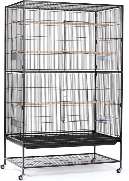 Prevue Hendryx F050 Pet Products Wrought Iron Flight Cage, X-Large, Hammertone Black