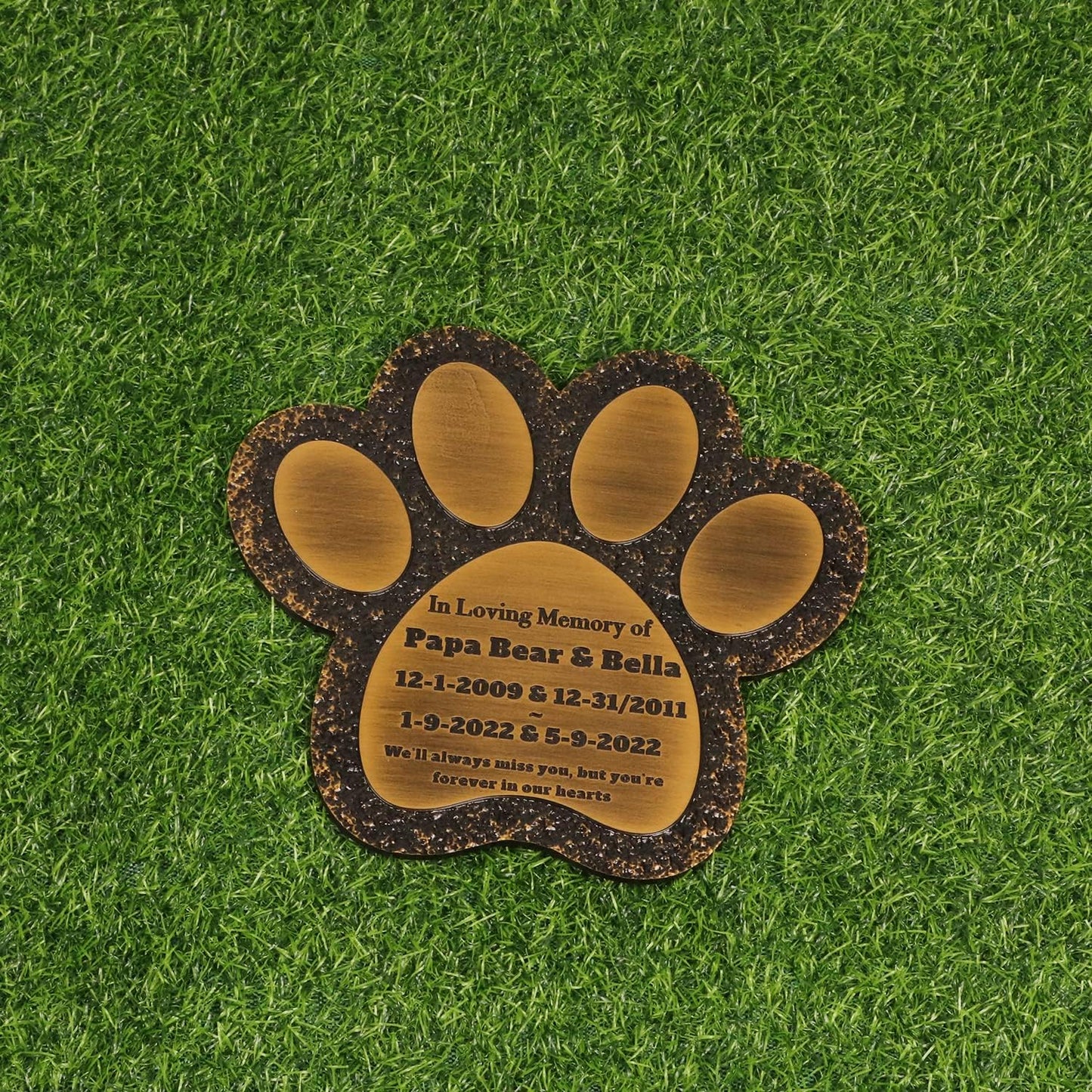 Pet Memorial Stone Cat Dog Pet Memorial Personalized Pet Grave Markers Customized Pet Grave Markers with Pet Name are a Sympathy Gift for The Loss of a Pet (Acrylic)