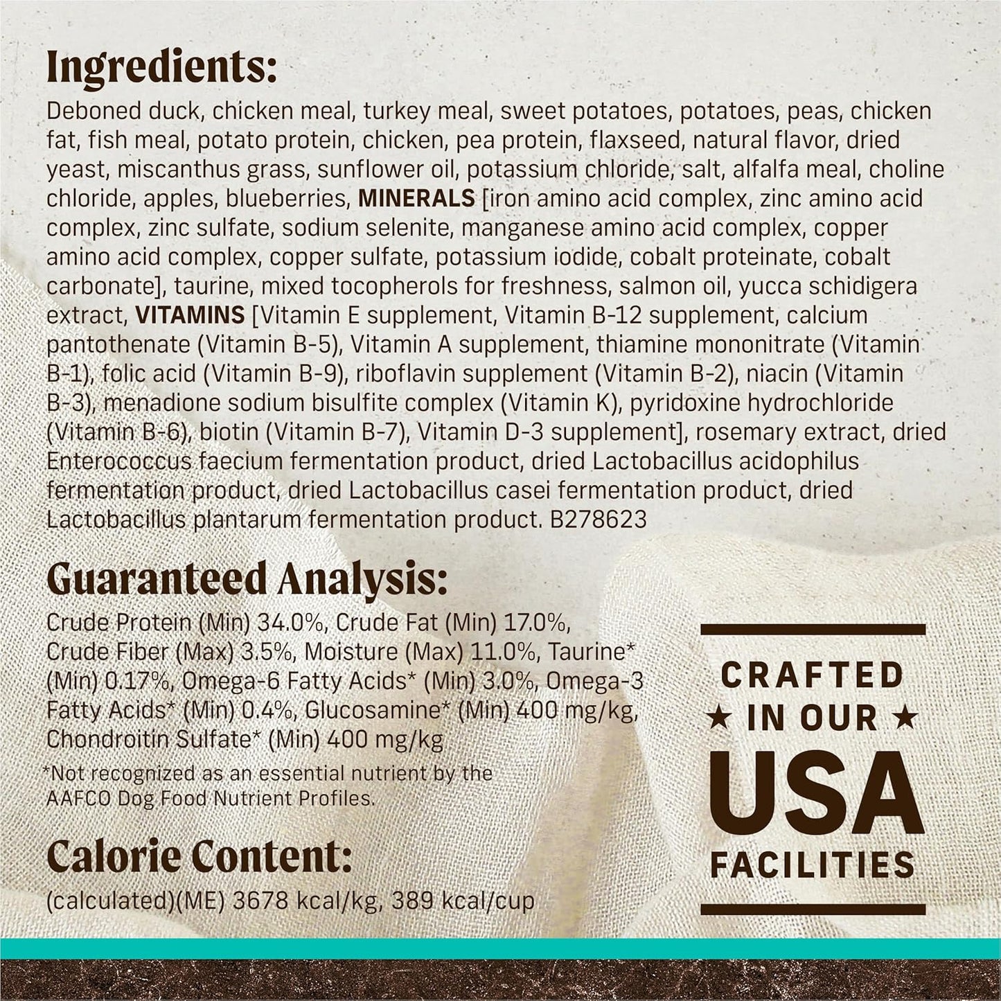 Merrick Premium Grain Free Dry Adult Dog Food, Wholesome and Natural Kibble with Real Duck and Sweet Potato - 22.0 lb. Bag