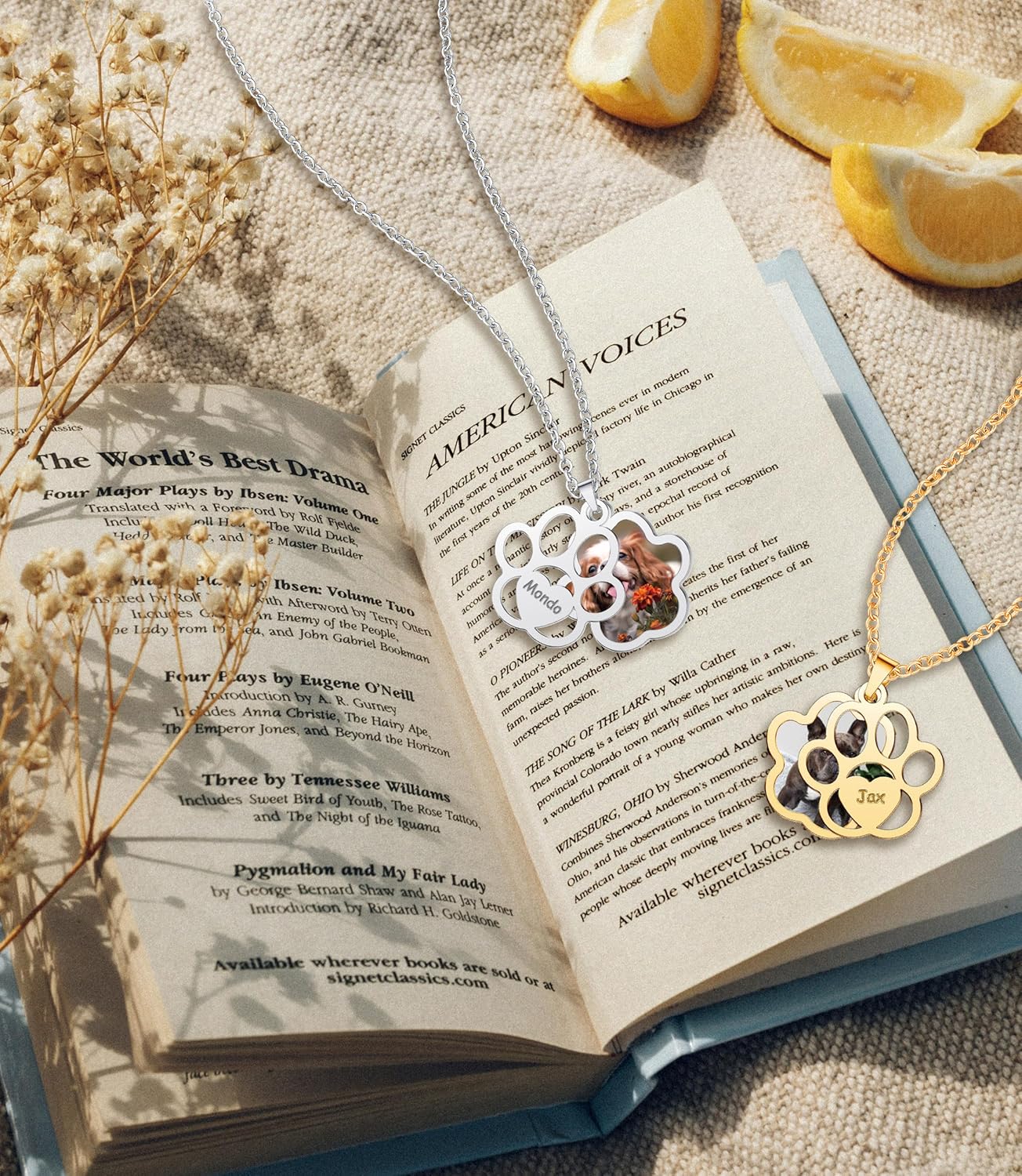 CharmSStory Personalized Photo Necklaces Custom Engraved Name Necklace Memory Keepsake Picture Necklace Pendant Customized Gifts for Women Men