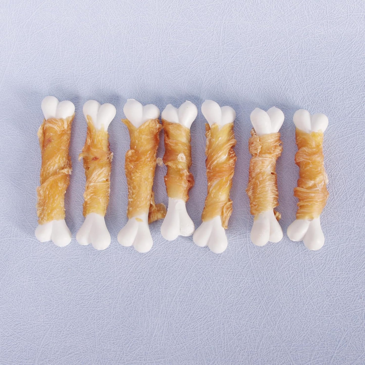 Dog Treats, 2.8 Inch Natural Chicken Wrapped Calcium Dog Bones, Suitable for Puppy and Small Dogs, Pack of 12oz.