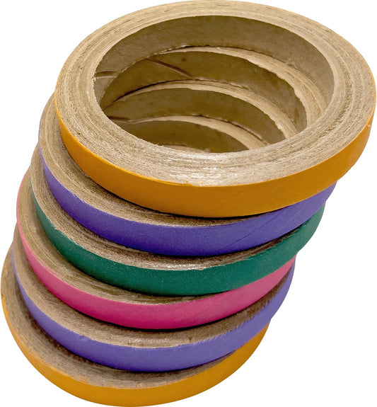8012 Big 4 Inch Donuts Pk6 – Shreddable Chew Rings for Medium and Large Birds – Compressed Paper Center with Colorful Cardboard Band – Enrichment Foot Toys for Parrots, Amazons, Greys, Macaws