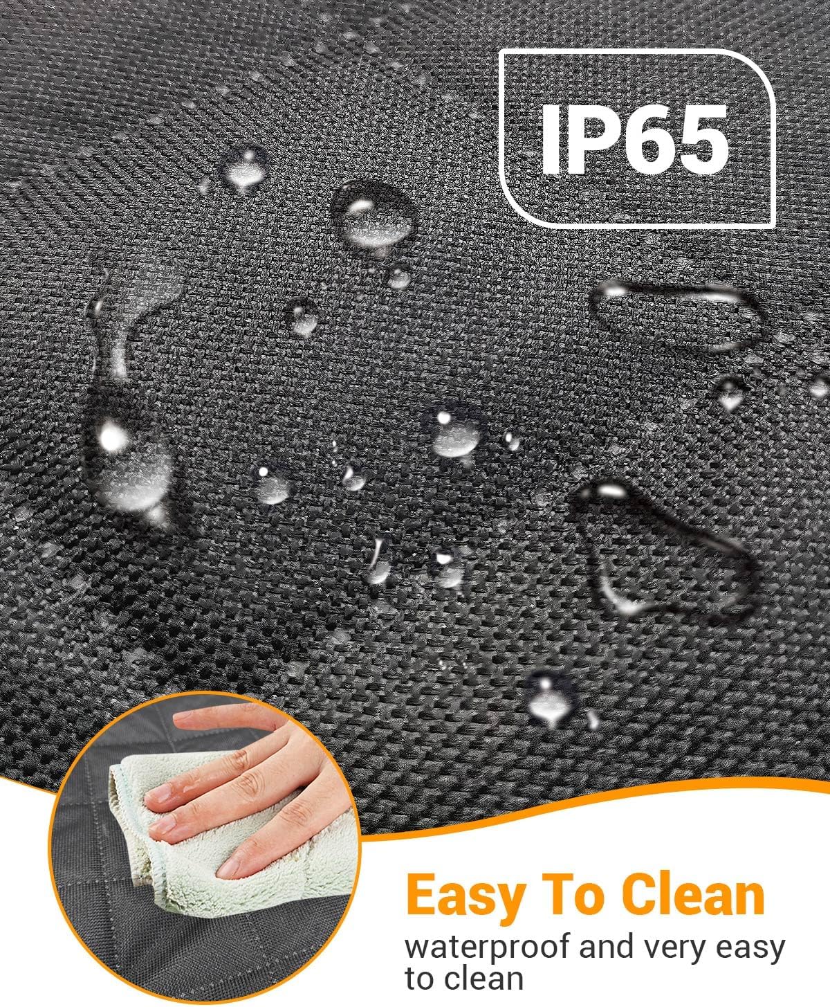 Dog Car Seat Cover, 600D Heavy Durable Dog Seat Cover for Back Seat, 100% Waterproof Scratch Proof Nonslip Dog Hammock for Car with Side Flap, Pet Back Seat Covers for Car with Seatbelt Black