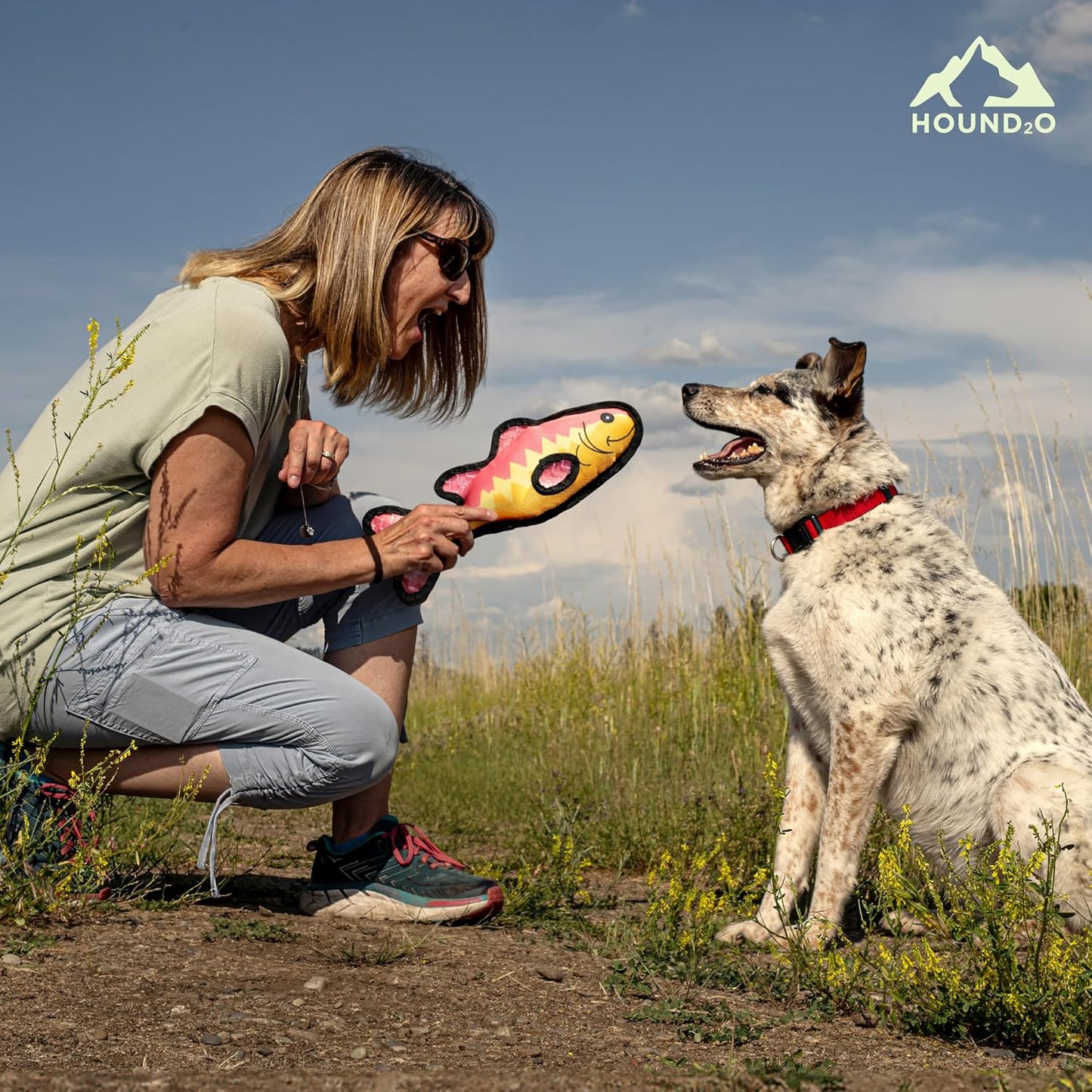 Dog Toys | Plush Toy Fish Bass Stuffed Animal for Dogs | Outdoor Toy - Easy to Clean and Made from Non Toxic Materials