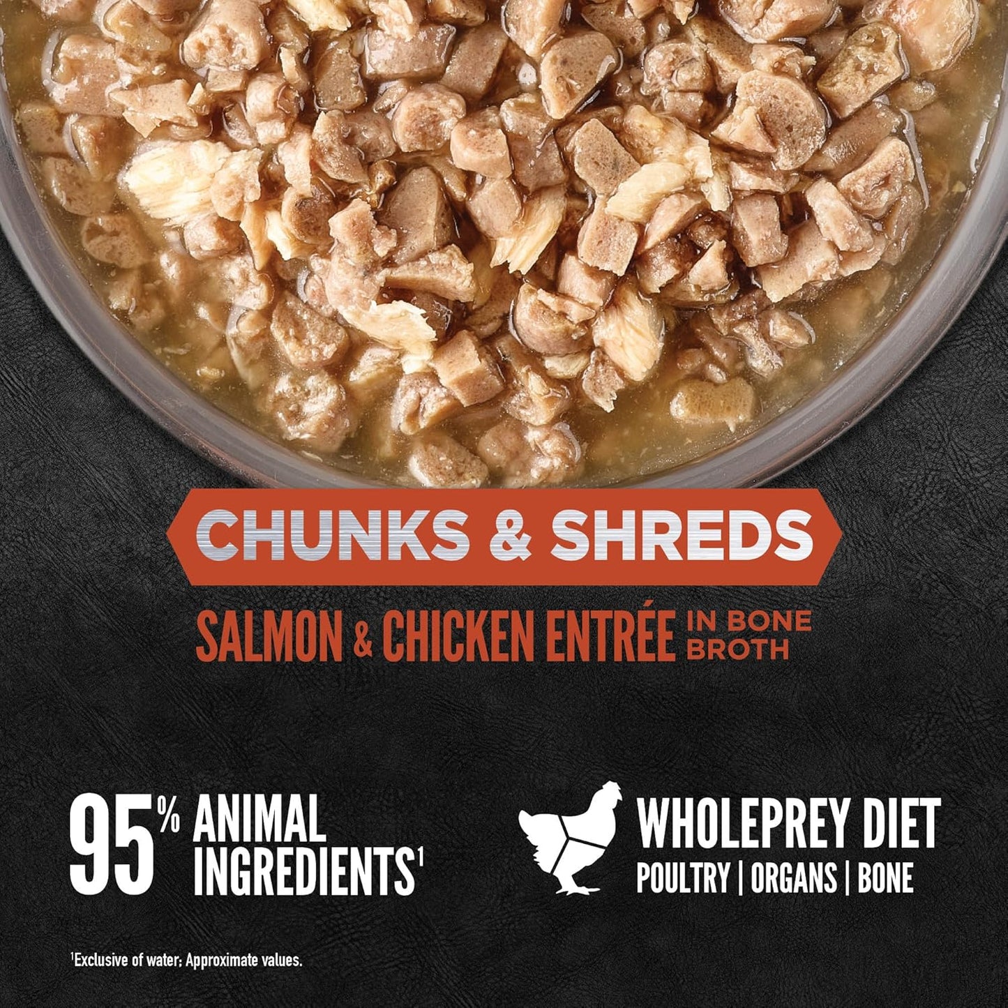 ORIJEN Chunks & Shreds Wet Cat Food Salmon & Chicken Entrée 3oz Cans (12 Count)