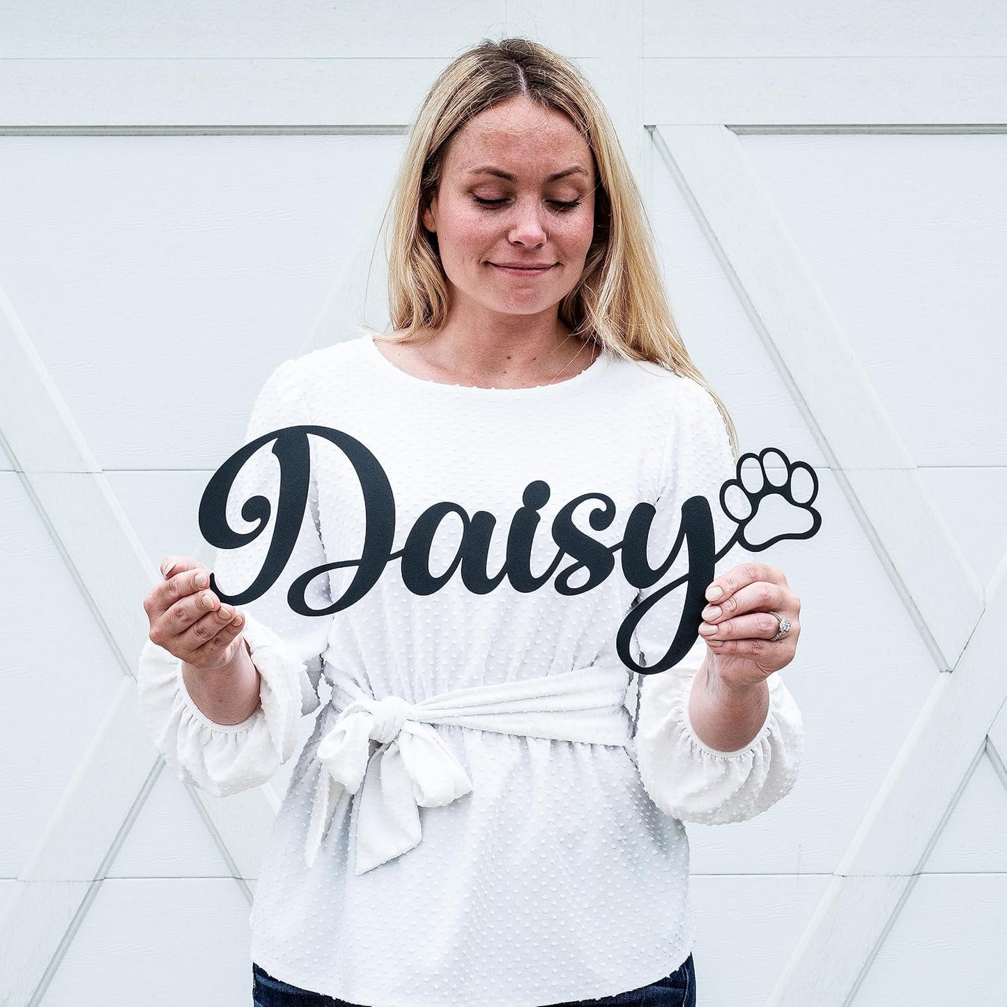 Personalized Metal Pet Name with Paw | Custom Metal Décor | Dog Name Sign | Gift for Dog Mom Dad | Pet Loss Memorial Gift