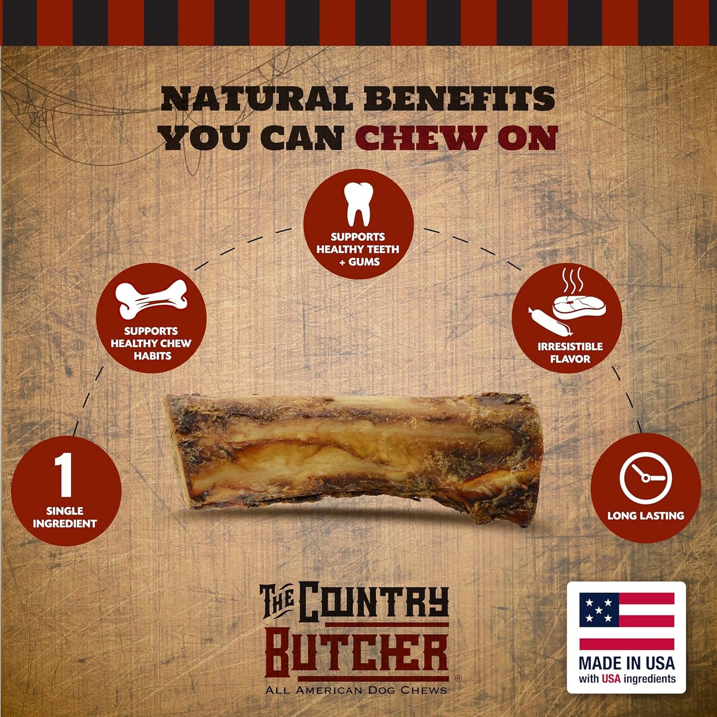 7" Center Bone, for Dogs, Small Coffin Box, 1 Count