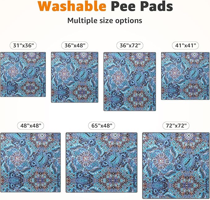 LOOBANI Washable Pee Pads for Dogs, 2 Pack Super Absorbent Reusable Puppy Pads Leakproof Dog Traning Pads, Waterproof Non-Slip Whelping Pad for Floor, Playpen, Crate, Couch-41 x41 (Green)