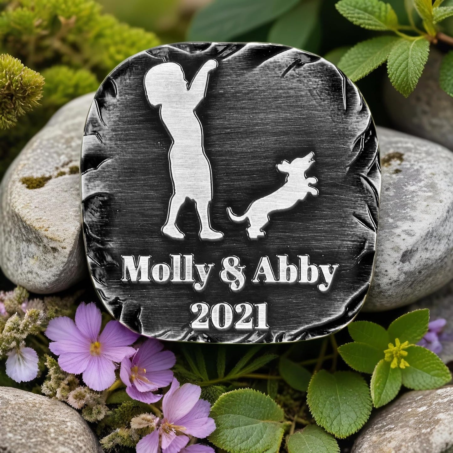 Pet Memorial Stone Cat Dog Pet Memorial Personalized Pet Grave Markers Customized Pet Grave Markers with Pet Name are a Sympathy Gift for The Loss of a Pet (Acrylic)