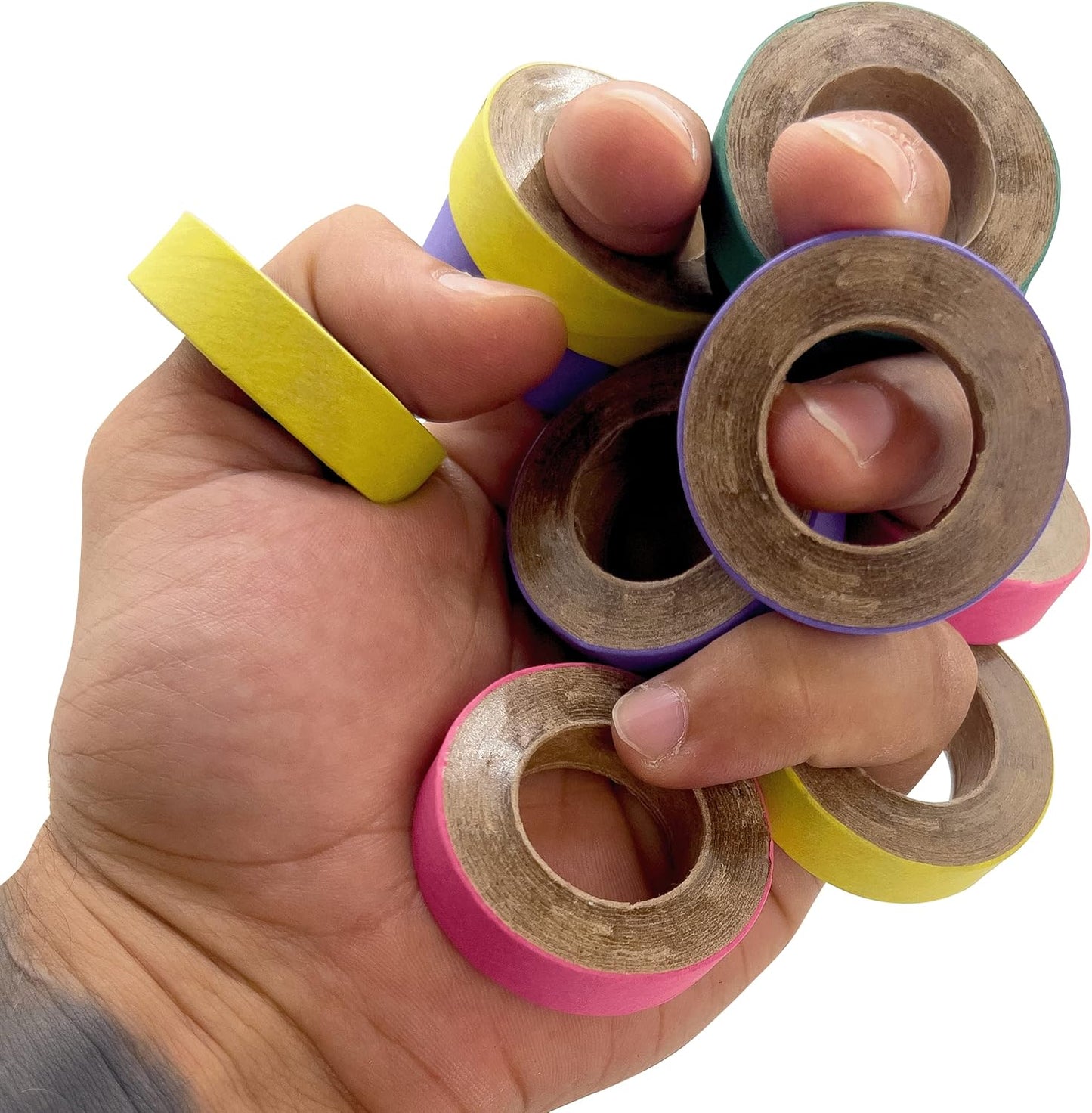 8001 1.75 Pk15 Bird Chew Donut 1.75 Inch by M&M - Compressed Cardboard Shreddable Bagels, Lots of Paper Layers, Brightly Colored Outer Strip, Parrotlet Quaker Conure African Grey