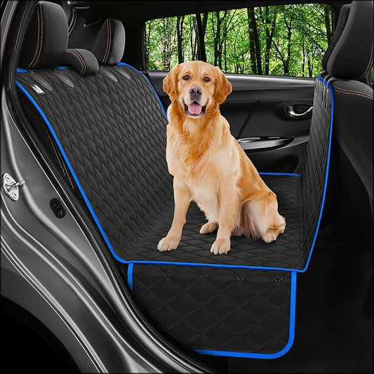 Dog Car Seat Cover for Back Seat, Waterproof Hammock for Car, SUV & Truck, Non-Slip Backseat Cover for Dogs, Heavy-Duty Dog Hammock Style Seat Protector Pets, Easy to Install & Clean