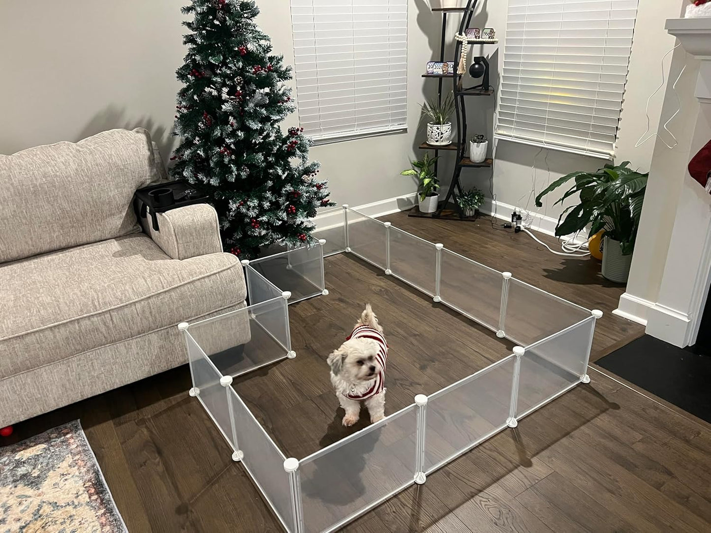 Indoor Puppy Playpen | Durable, Waterproof Pet Play Pen for Kittens, Rabbits, Guinea Pigs - DIY Easy Assembly, Safe & Secure, 16.5 X 12 Inch, 14 Panels