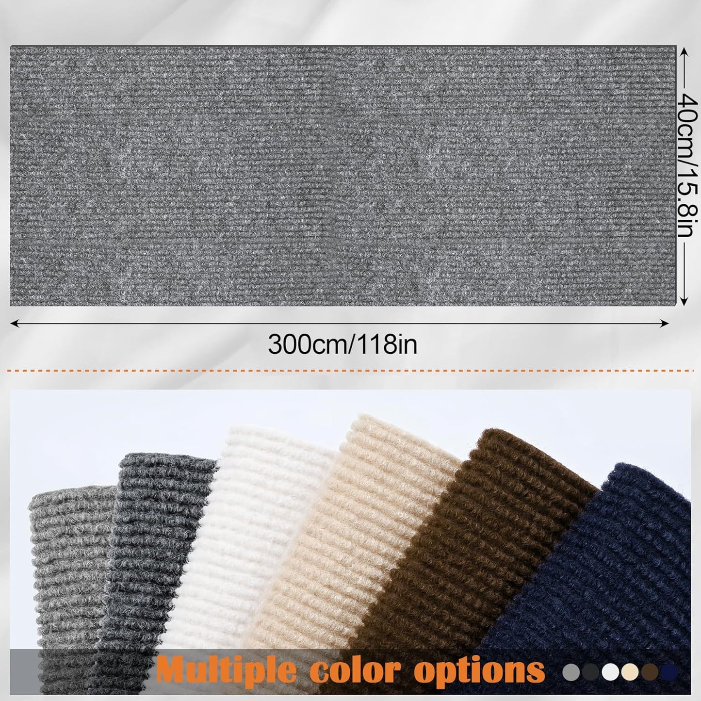 Cat Scratch Furniture Protector - 118" x 15.8" Trimmable Self-Adhesive Cats Claws Scratch Pads, DIY Cat Climbing Couch Protector for Scratch Post Cat Tree Replacement Indoor (Light Gray)