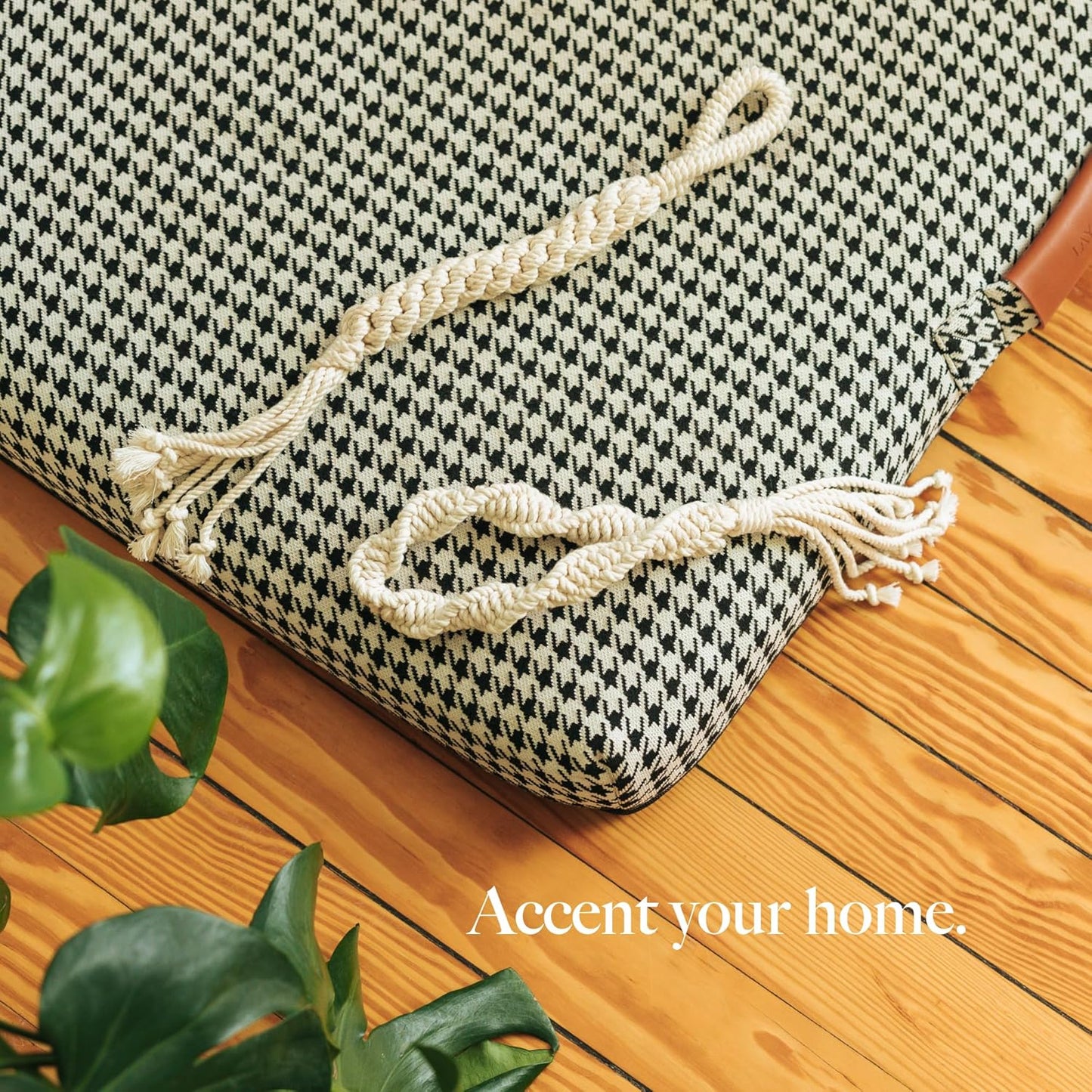 LAY LO Natural, Non-Toxic Cotton Rope Toys for Small and Medium Dogs | 2-Pack | Includes Live Support with Dog Trainer | Durable & Eco-Friendly | Unique Boho Designs with Handle | Puppy Teething Toy