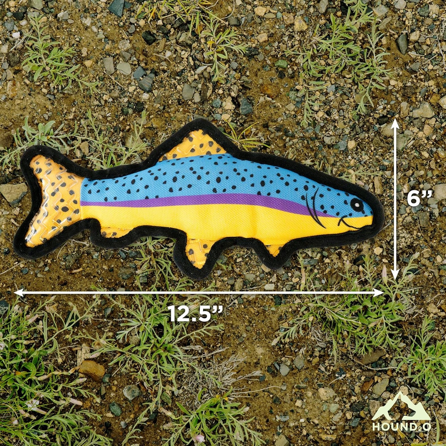 Dog Toys | Plush Toy Fish Trout Stuffed Animal for Dogs | Outdoor Toy - Easy to Clean and Made from Non Toxic Materials