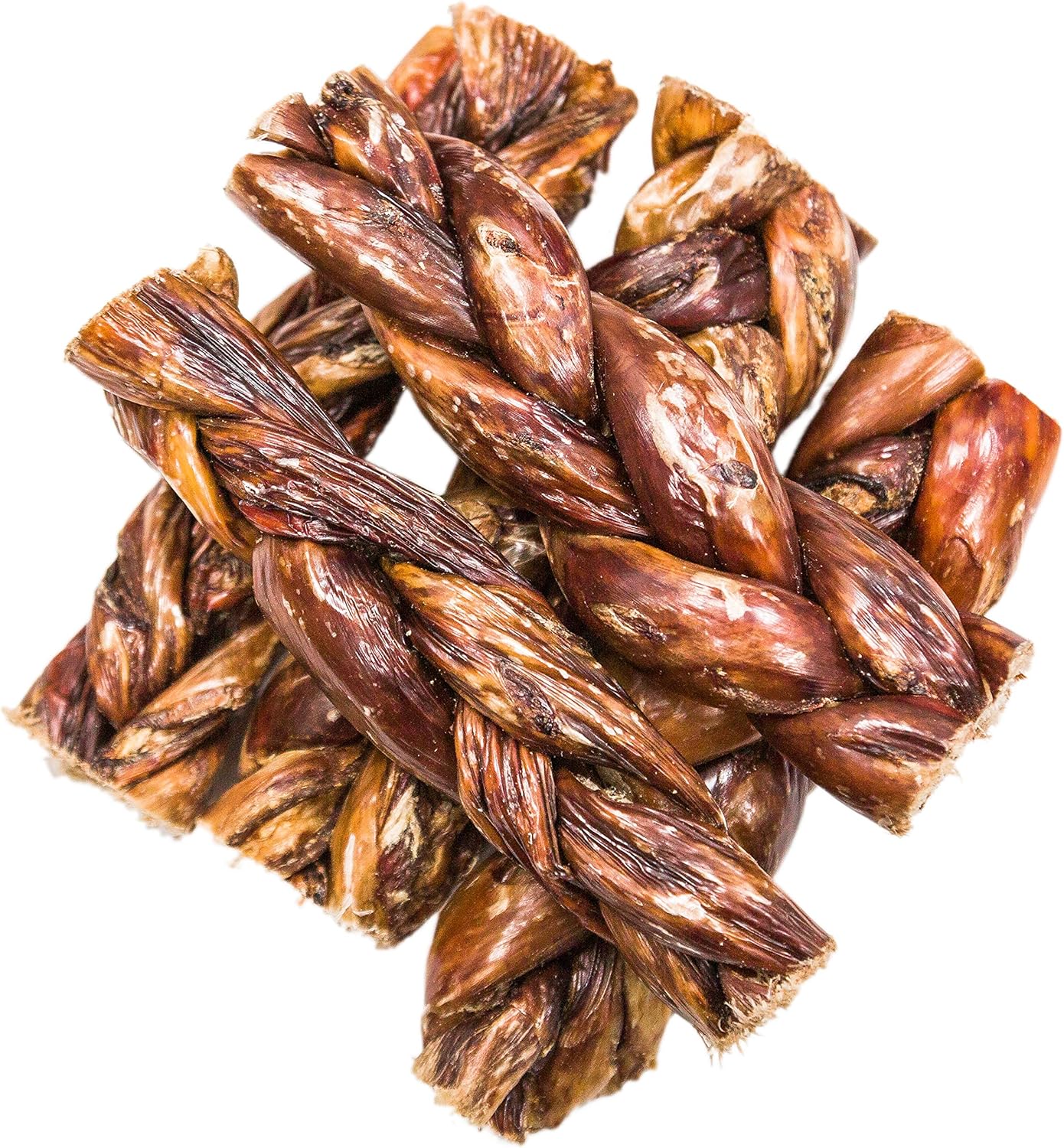 hotspot pets All-Natural Braided Beef Gullet Sticks (5 Pack) Grass-Fed, 6'' Braided Esophagus Jerky Treats - Rich in Glucosamine & Chondroitin for Joint Health – Rawhide-Free Dog Chews